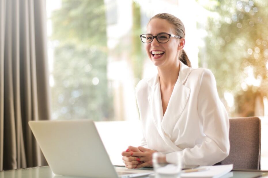 girl in office