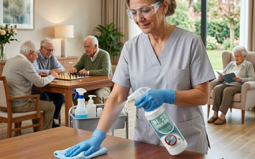 desinfectantes industriales en geriátrico